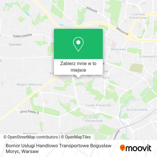 Mapa Bomor Usługi Handlowo Transportowe Bogusław Moryc