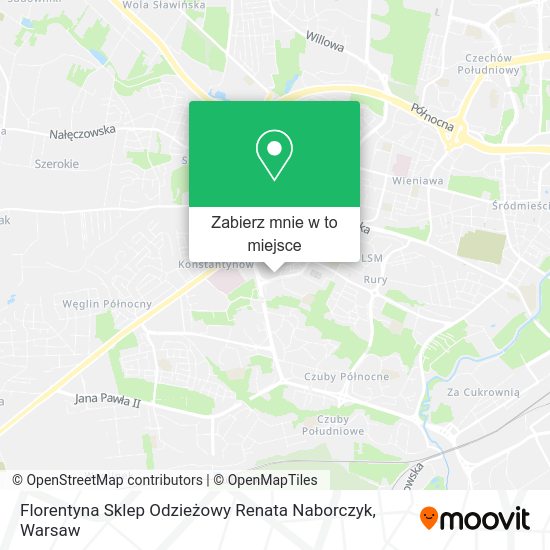 Mapa Florentyna Sklep Odzieżowy Renata Naborczyk