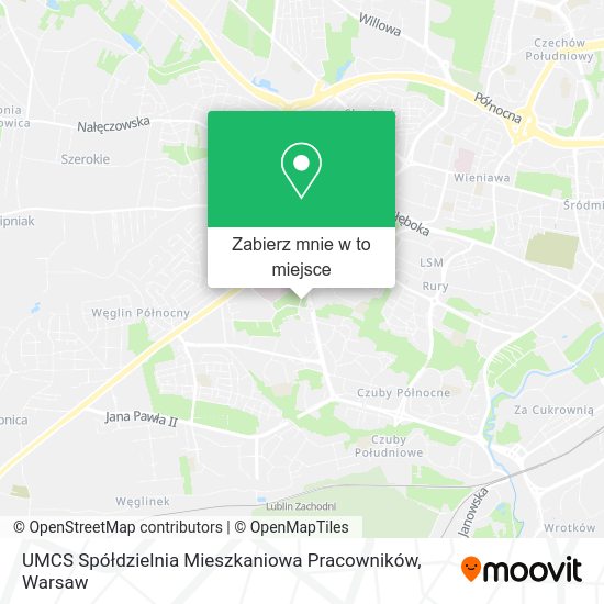 Mapa UMCS Spółdzielnia Mieszkaniowa Pracowników