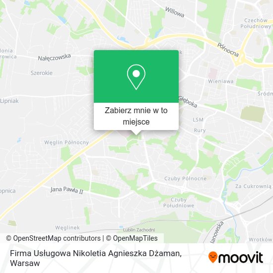 Mapa Firma Usługowa Nikoletia Agnieszka Dżaman