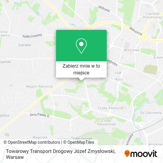 Mapa Towarowy Transport Drogowy Józef Zmysłowski