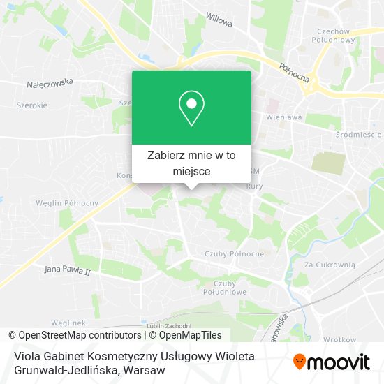 Mapa Viola Gabinet Kosmetyczny Usługowy Wioleta Grunwald-Jedlińska