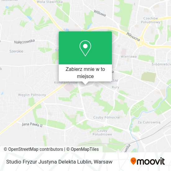 Mapa Studio Fryzur Justyna Delekta Lublin