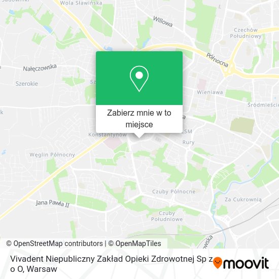 Mapa Vivadent Niepubliczny Zakład Opieki Zdrowotnej Sp z o O