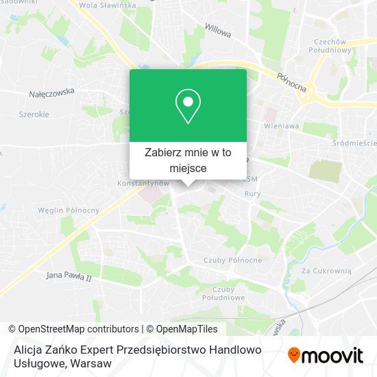 Mapa Alicja Zańko Expert Przedsiębiorstwo Handlowo Usługowe