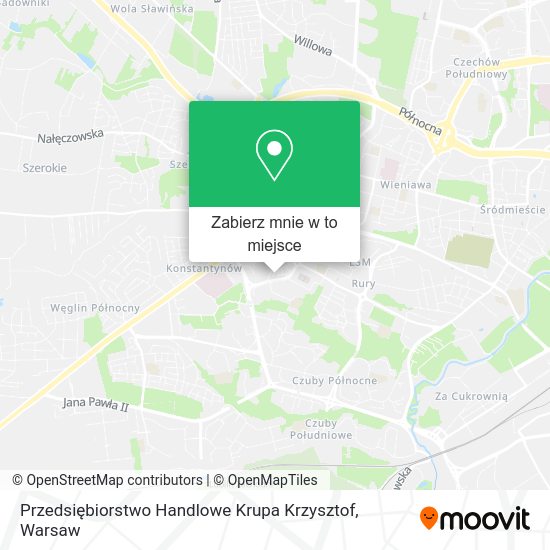 Mapa Przedsiębiorstwo Handlowe Krupa Krzysztof