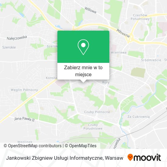 Mapa Jankowski Zbigniew Usługi Informatyczne