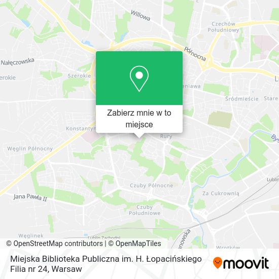 Mapa Miejska Biblioteka Publiczna im. H. Łopacińskiego Filia nr 24