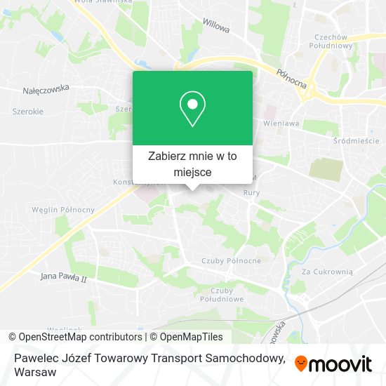 Mapa Pawelec Józef Towarowy Transport Samochodowy