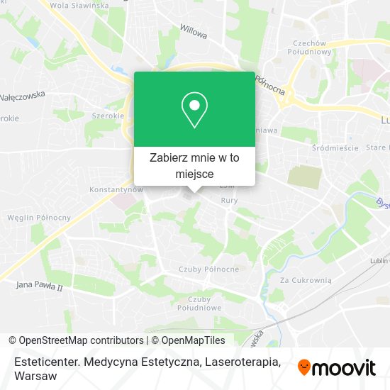 Mapa Esteticenter. Medycyna Estetyczna, Laseroterapia