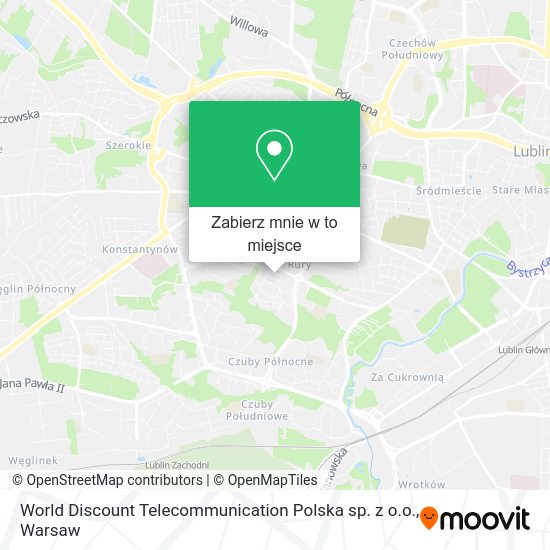 Mapa World Discount Telecommunication Polska sp. z o.o.