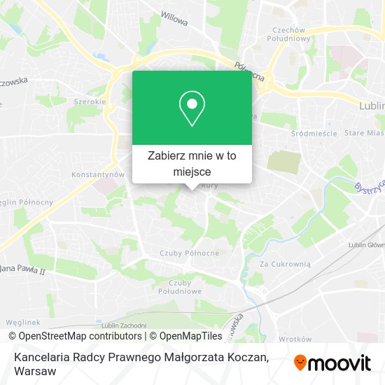 Mapa Kancelaria Radcy Prawnego Małgorzata Koczan