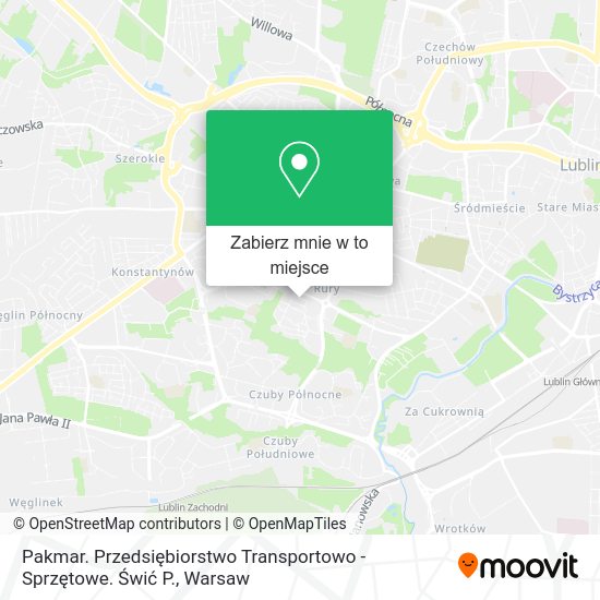 Mapa Pakmar. Przedsiębiorstwo Transportowo - Sprzętowe. Świć P.