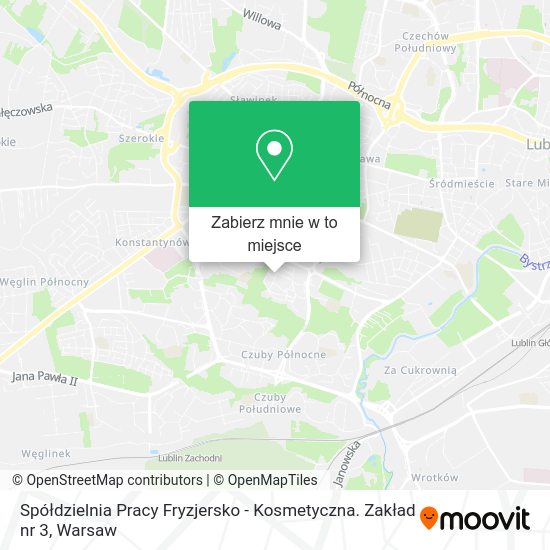 Mapa Spółdzielnia Pracy Fryzjersko - Kosmetyczna. Zakład nr 3