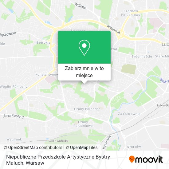 Mapa Niepubliczne Przedszkole Artystyczne Bystry Maluch