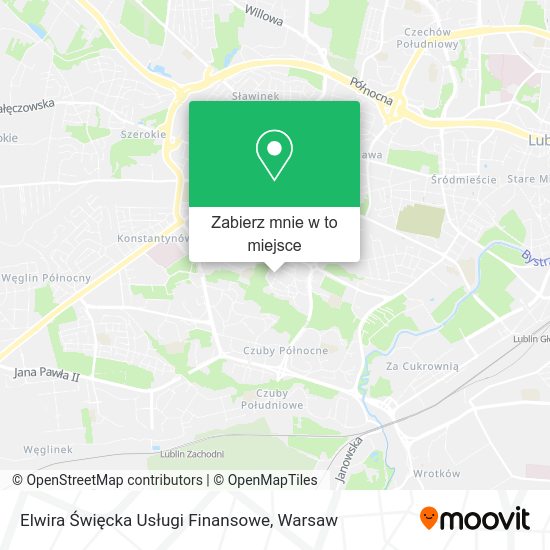 Mapa Elwira Święcka Usługi Finansowe