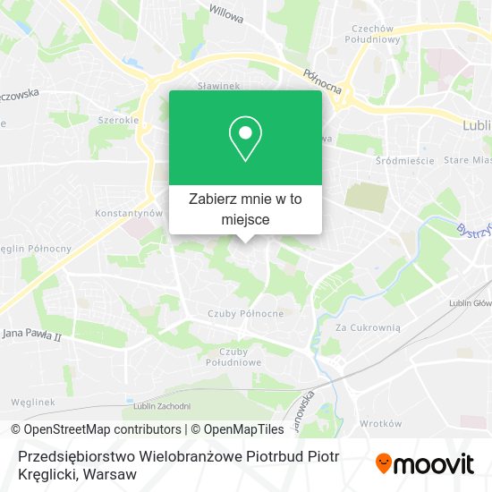 Mapa Przedsiębiorstwo Wielobranżowe Piotrbud Piotr Kręglicki