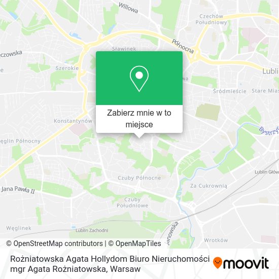 Mapa Rożniatowska Agata Hollydom Biuro Nieruchomości mgr Agata Rożniatowska