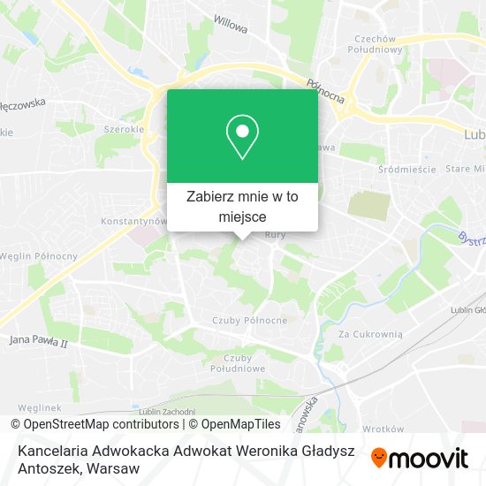 Mapa Kancelaria Adwokacka Adwokat Weronika Gładysz Antoszek