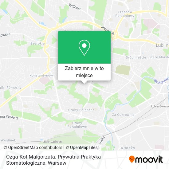 Mapa Ozga-Kot Malgorzata. Prywatna Praktyka Stomatologiczna