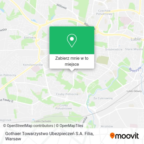 Mapa Gothaer Towarzystwo Ubezpieczeń S.A. Filia