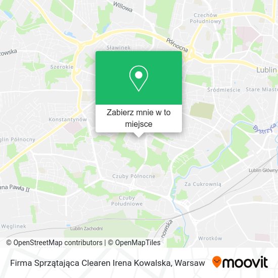 Mapa Firma Sprzątająca Clearen Irena Kowalska