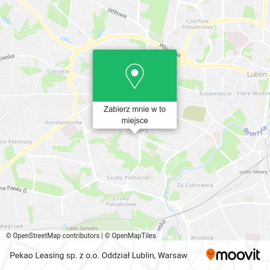 Mapa Pekao Leasing sp. z o.o. Oddział Lublin