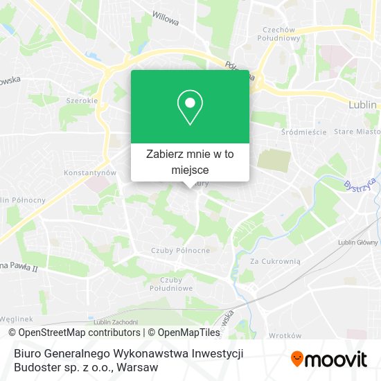 Mapa Biuro Generalnego Wykonawstwa Inwestycji Budoster sp. z o.o.