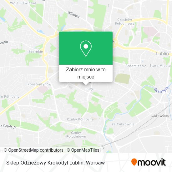 Mapa Sklep Odzieżowy Krokodyl Lublin