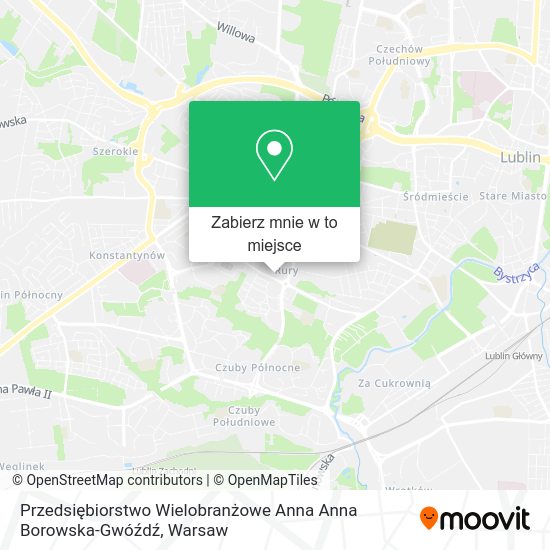 Mapa Przedsiębiorstwo Wielobranżowe Anna Anna Borowska-Gwóźdź