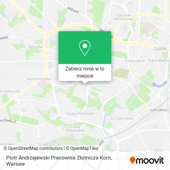 Mapa Piotr Andrzejewski Pracownia Złotnicza Korn