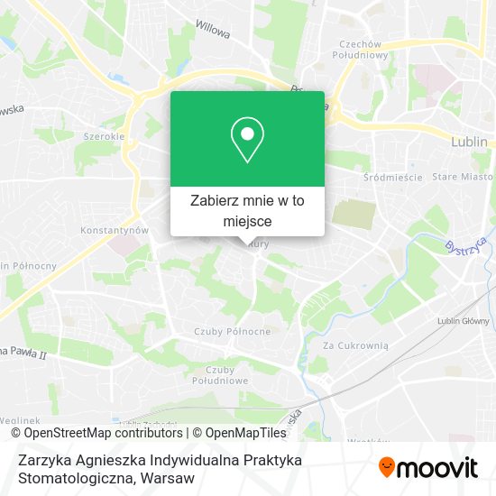 Mapa Zarzyka Agnieszka Indywidualna Praktyka Stomatologiczna