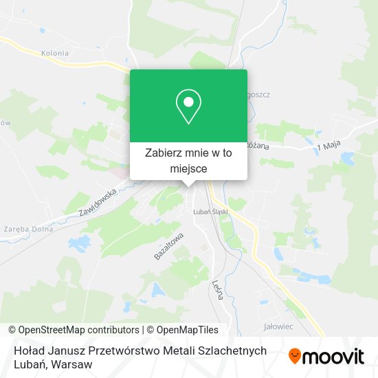 Mapa Hoład Janusz Przetwórstwo Metali Szlachetnych Lubań