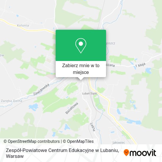 Mapa Zespół-Powiatowe Centrum Edukacyjne w Lubaniu