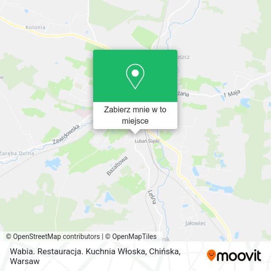 Mapa Wabia. Restauracja. Kuchnia Włoska, Chińska