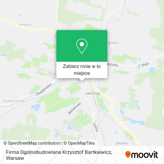 Mapa Firma Ogólnobudowlana Krzysztof Bartkiewicz