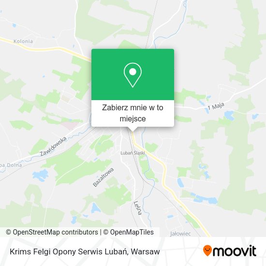 Mapa Krims Felgi Opony Serwis Lubań