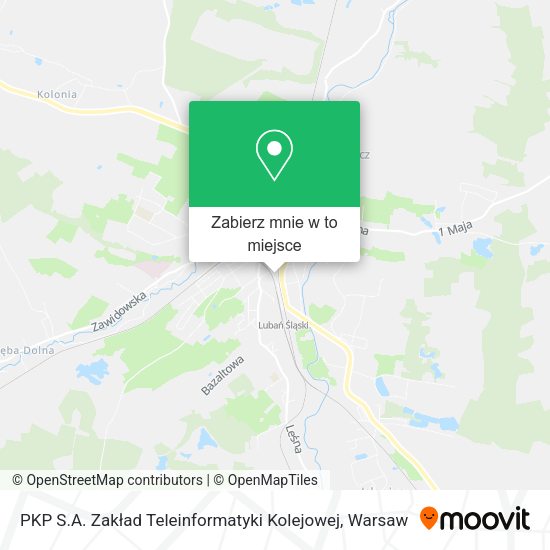 Mapa PKP S.A. Zakład Teleinformatyki Kolejowej