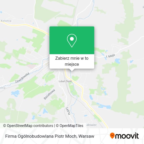 Mapa Firma Ogólnobudowlana Piotr Moch