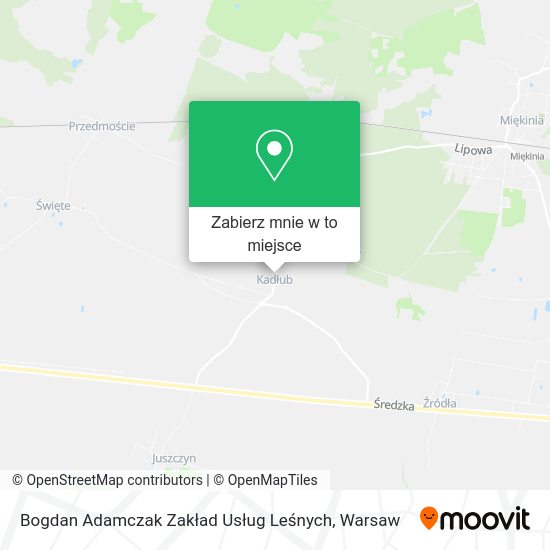 Mapa Bogdan Adamczak Zakład Usług Leśnych