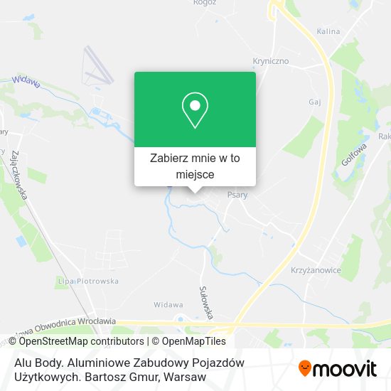 Mapa Alu Body. Aluminiowe Zabudowy Pojazdów Użytkowych. Bartosz Gmur