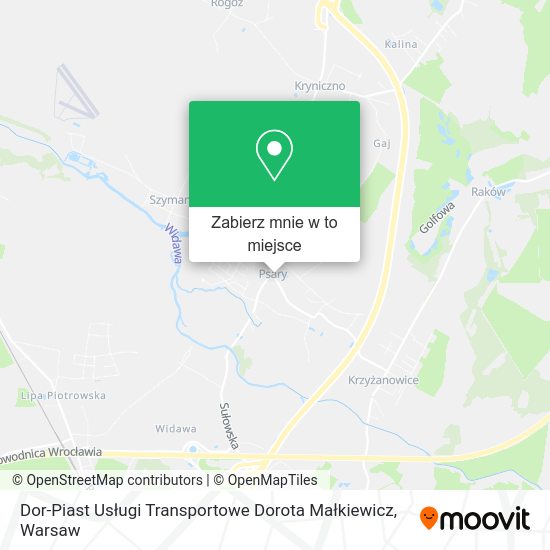 Mapa Dor-Piast Usługi Transportowe Dorota Małkiewicz