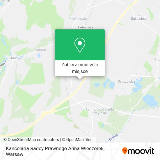 Mapa Kancelaria Radcy Prawnego Anna Wieczorek