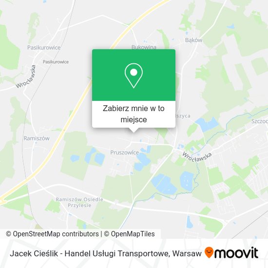 Mapa Jacek Cieślik - Handel Usługi Transportowe