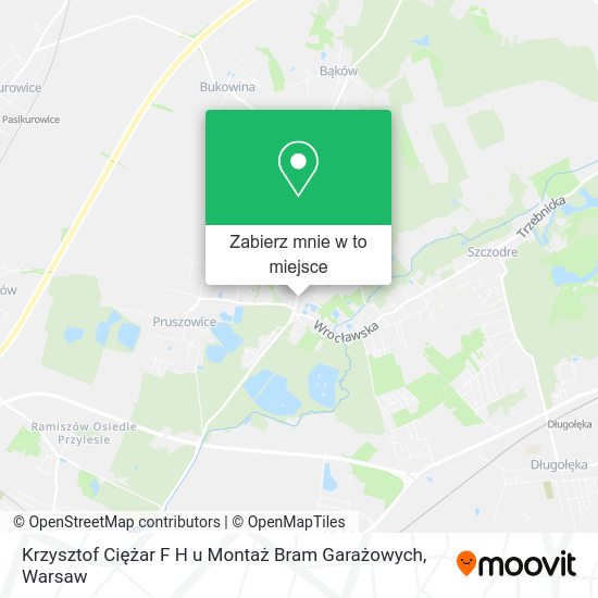 Mapa Krzysztof Ciężar F H u Montaż Bram Garażowych