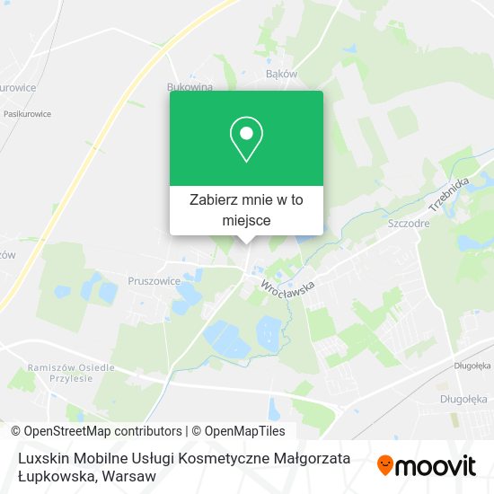 Mapa Luxskin Mobilne Usługi Kosmetyczne Małgorzata Łupkowska