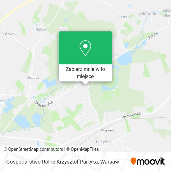 Mapa Gospodarstwo Rolne Krzysztof Partyka