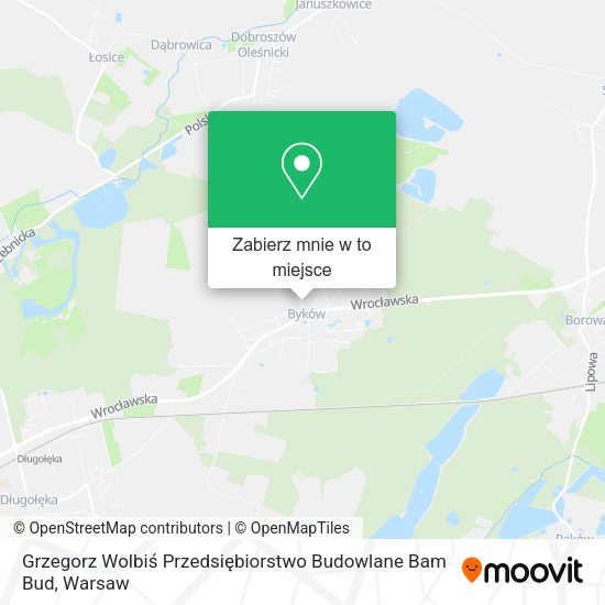 Mapa Grzegorz Wolbiś Przedsiębiorstwo Budowlane Bam Bud