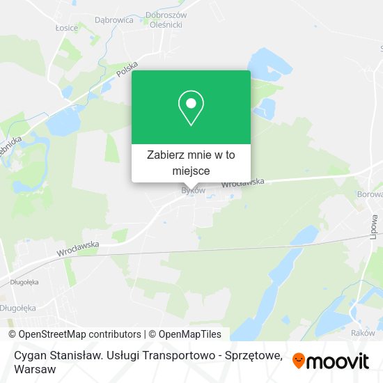 Mapa Cygan Stanisław. Usługi Transportowo - Sprzętowe