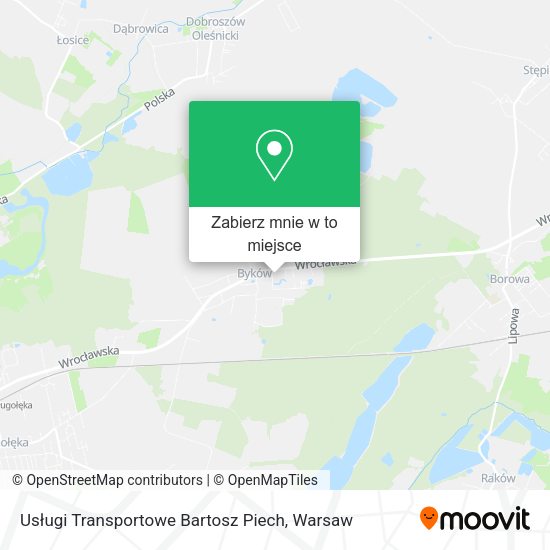 Mapa Usługi Transportowe Bartosz Piech